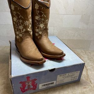 Tanner Mark Toddler floral embroidered boot